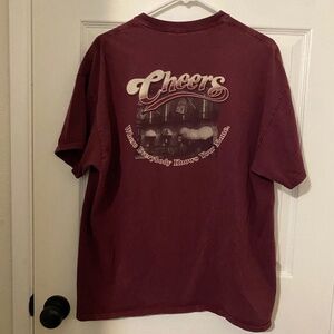 Vintage Cheers Size L Men’s Maroon T-shirt .